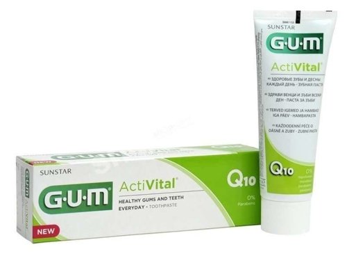 GUM Butler 6050 ActiVital - pasta wspierająca zdrowie dziąseł z koenzymem Q10 i wyciągiem z granatu (75 ml)