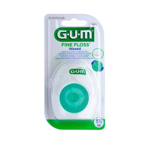 GUM Fine Floss 1555 - tradycyjna, cienka, woskowana nić dentystyczna 55m [OSTATNIE SZTUKI]